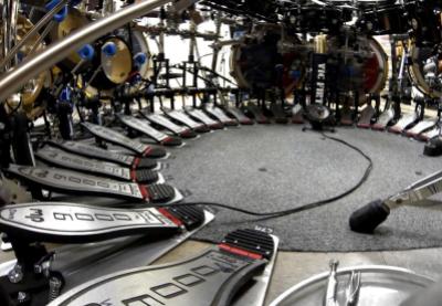 the highest number of drum pedals you could ever see